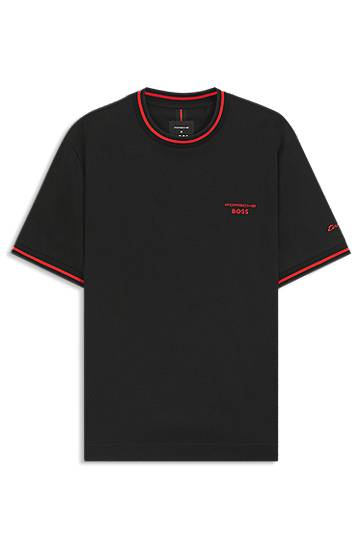 T-shirt BOSS Porsche x BOSS Cotton Tee with Moisture-Control Sort | 50543341