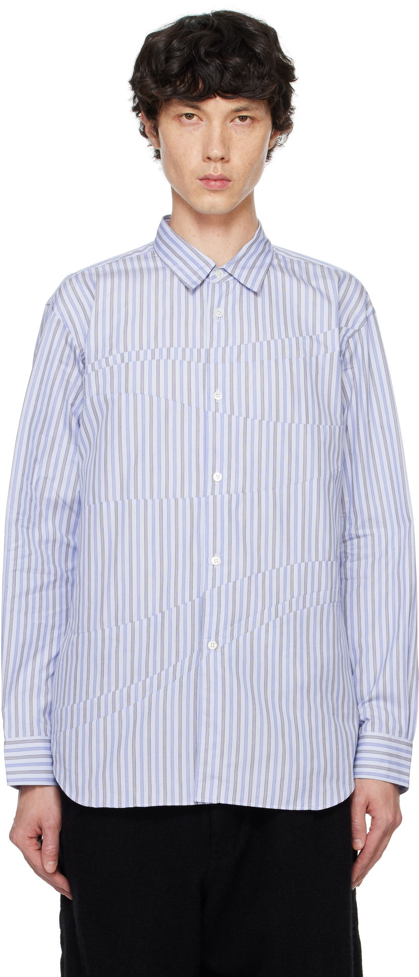 Skjorte Comme des Garçons Striped Shirt Blå | FN-B010-W24