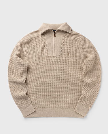 Sweater Polo by Ralph Lauren Long Sleeve Waffle Knit Pullover Beige | 710941101004, 1