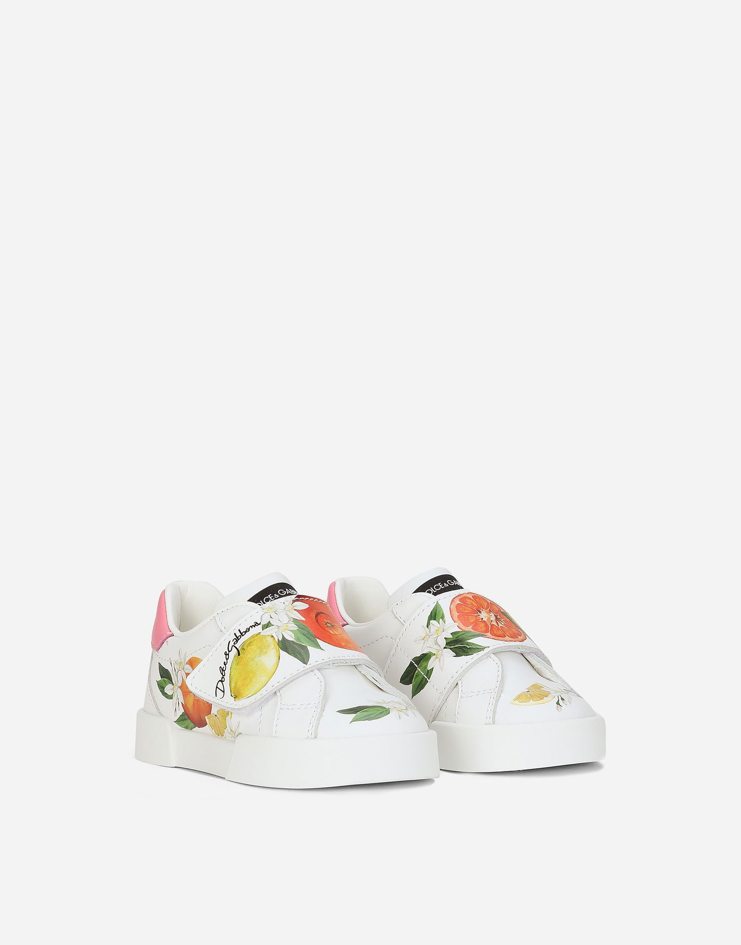 Sneakers og sko Dolce & Gabbana Portofino Printed Calfskin First Steps Hvid | DN0143AC374HV5AN, 1