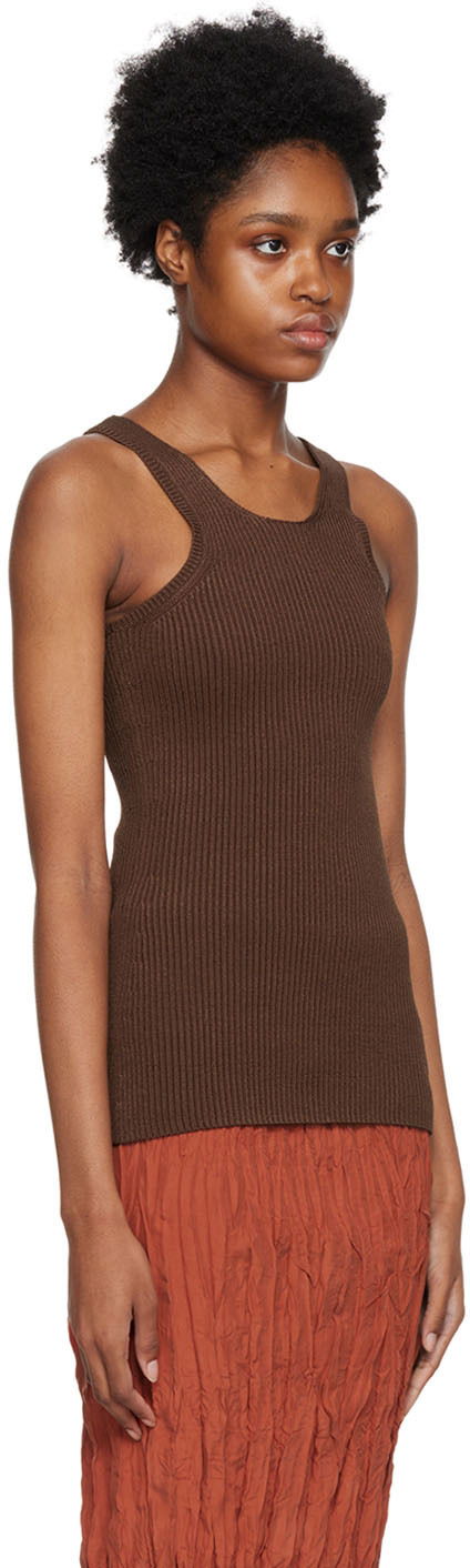 Tanktop TOTEME Curved Compact Tank Top Brun | 223-592-320, 1