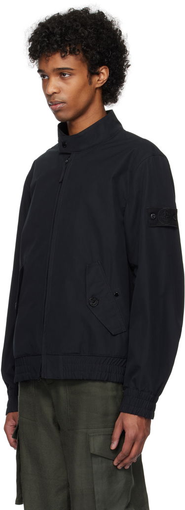Bomberjakke Stone Island Stone Island Weatherproof Canvas Bomber Jacket Sort | K1S15 4100026 S00F1, 3
