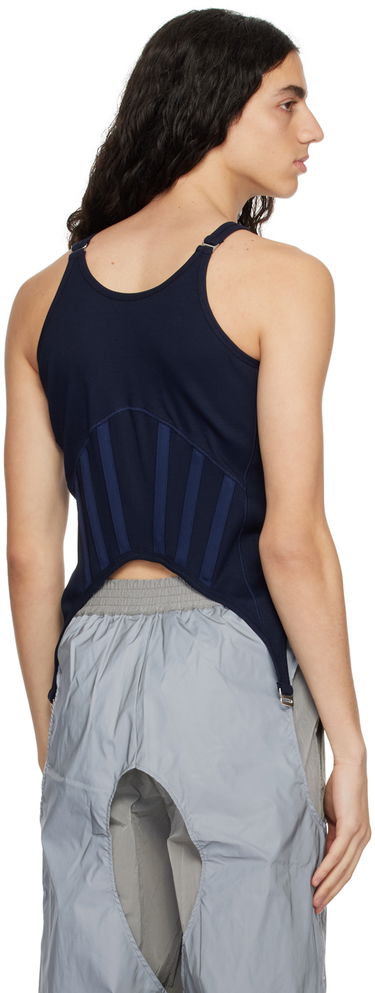 Tanktop Dion Lee Exclusive Fin Zipper Tank Top Mørkeblå | C3045S22, 2