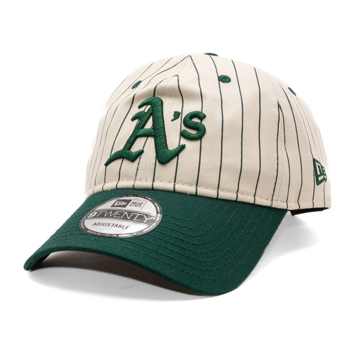 Kasket New Era Pinstripe 9TWENTY Adjustable Baseball Cap Oakland Athletics Beige | 60691239, 0