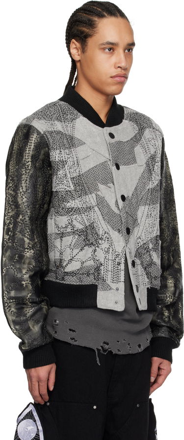 Bomberjakke Who Decides War Who Decides War Notre Dame Embroidered Varsity Jacket Grå | 1131340021SS25, 1