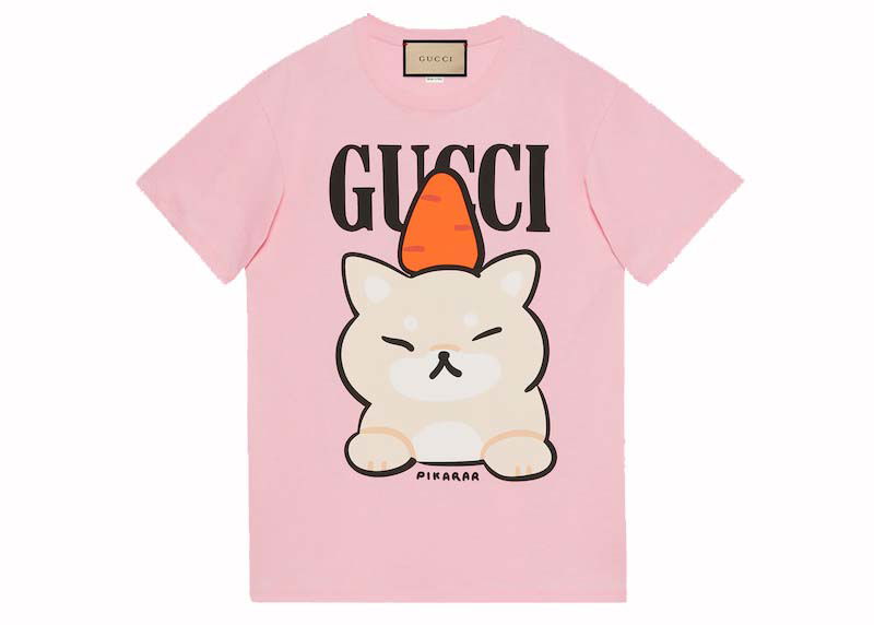 T-shirt Gucci Animal Print T-Shirt Pink Lyserød | 717422XJE6Q5904