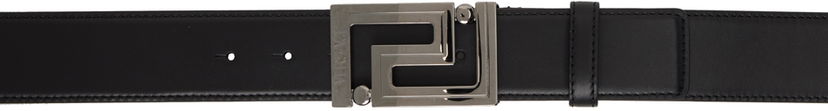 Bælter Versace Black Greca Leather Belt Sort | 1013861_DVTP1