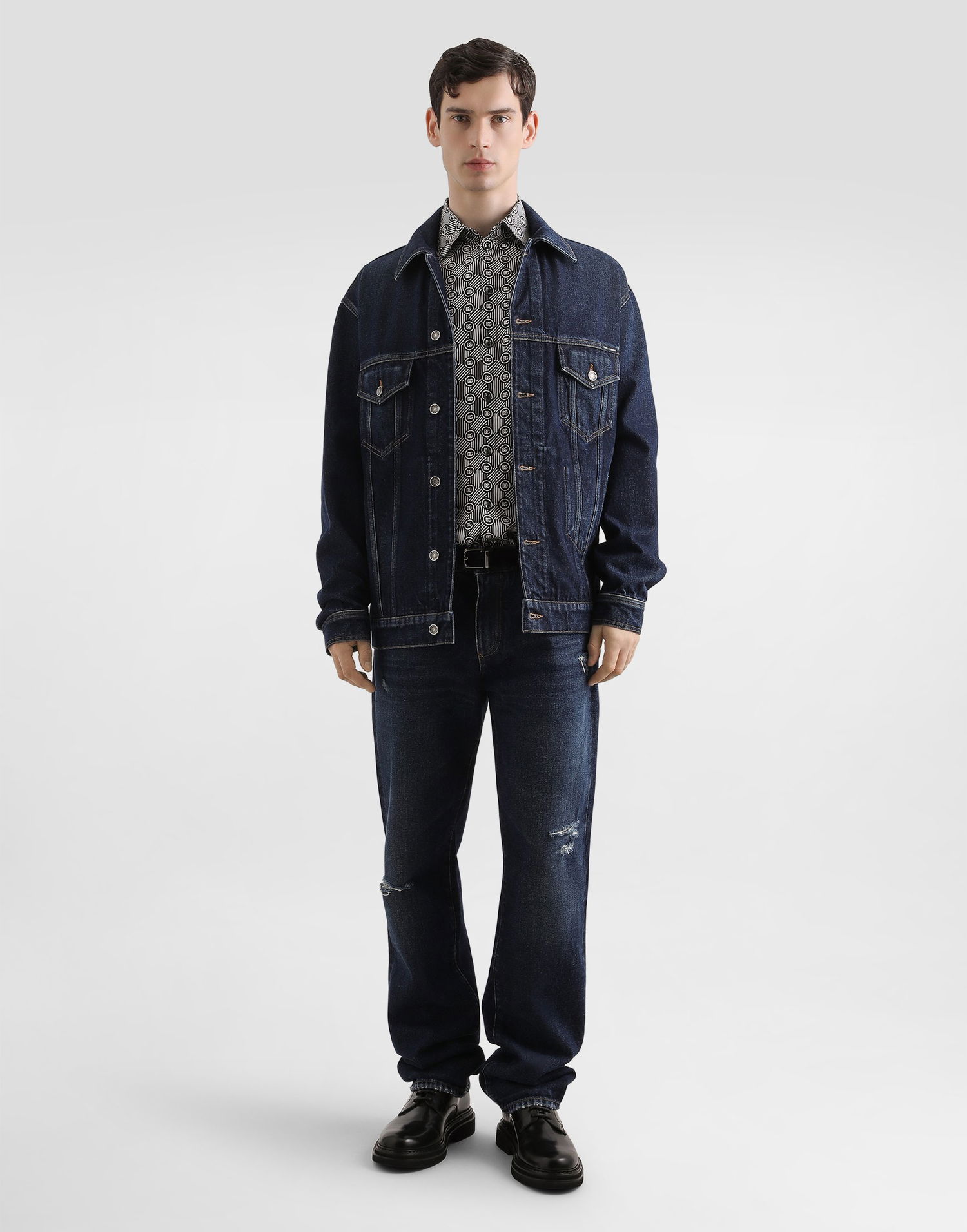 Jeans Dolce & Gabbana Dolce & Gabbana Loose Fit Distressed Denim Jeans Blå | GYJDADG8NK6S9001, 1