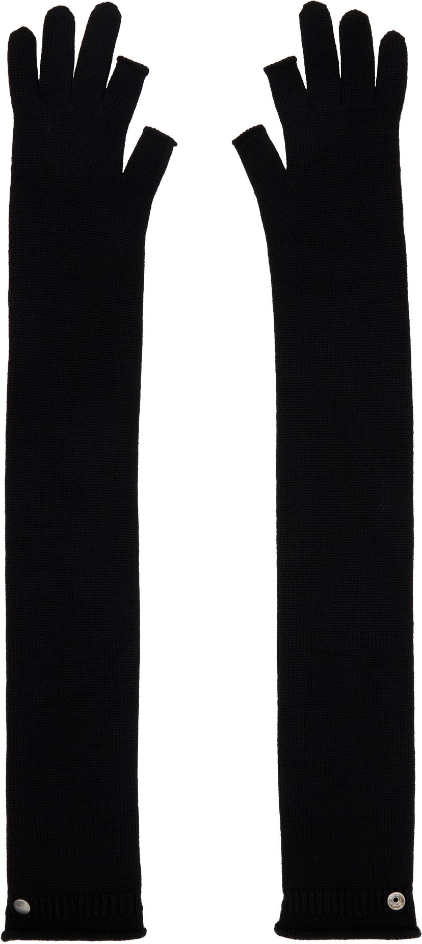 Handsker Rick Owens Rick Owens Concordians Rasato Knit Opera Gloves Sort | RP02E4491 M