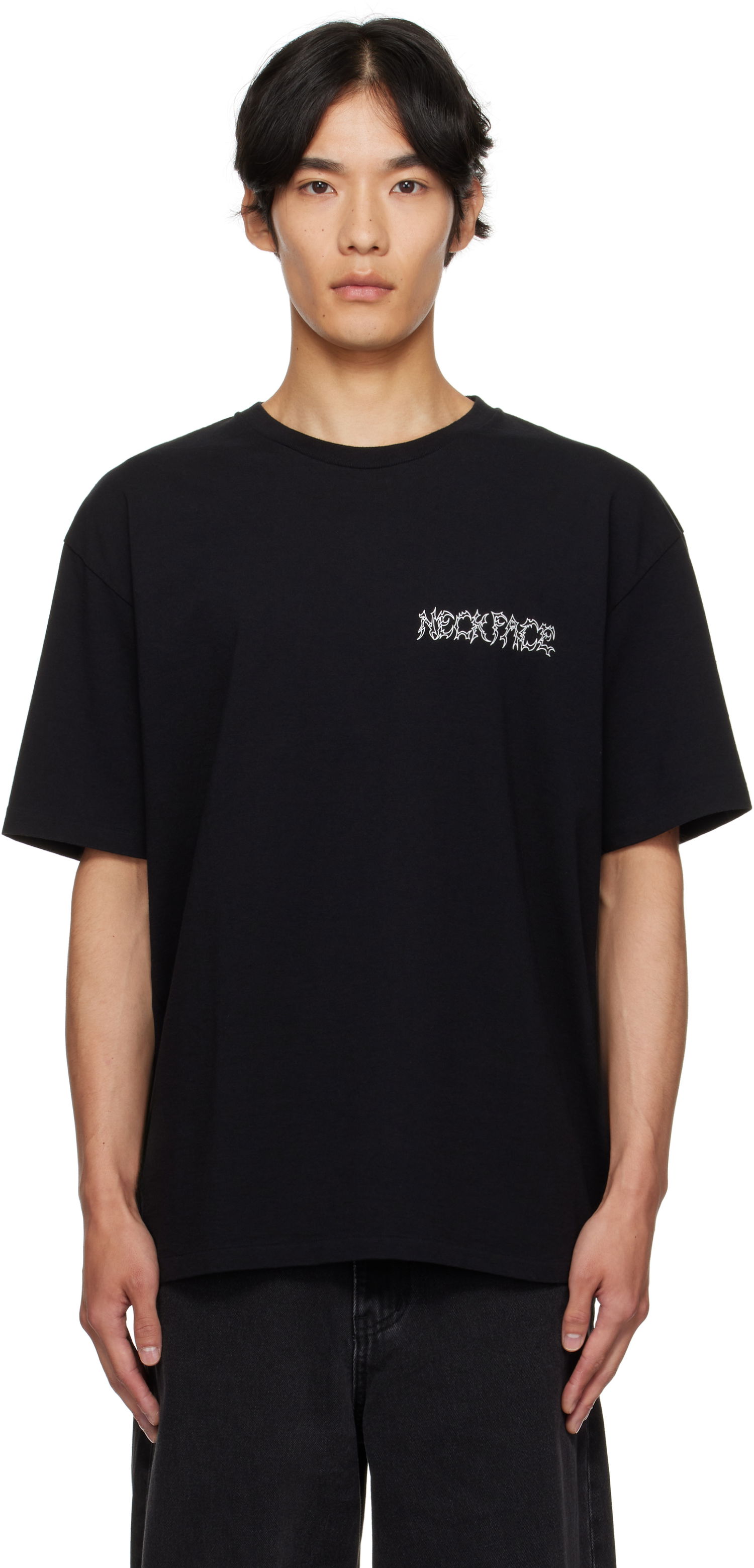 T-shirt WACKO MARIA NECKFACE Edition Washed Heavy T-Shirt Sort | NECKFACE-WM-WT01, 0