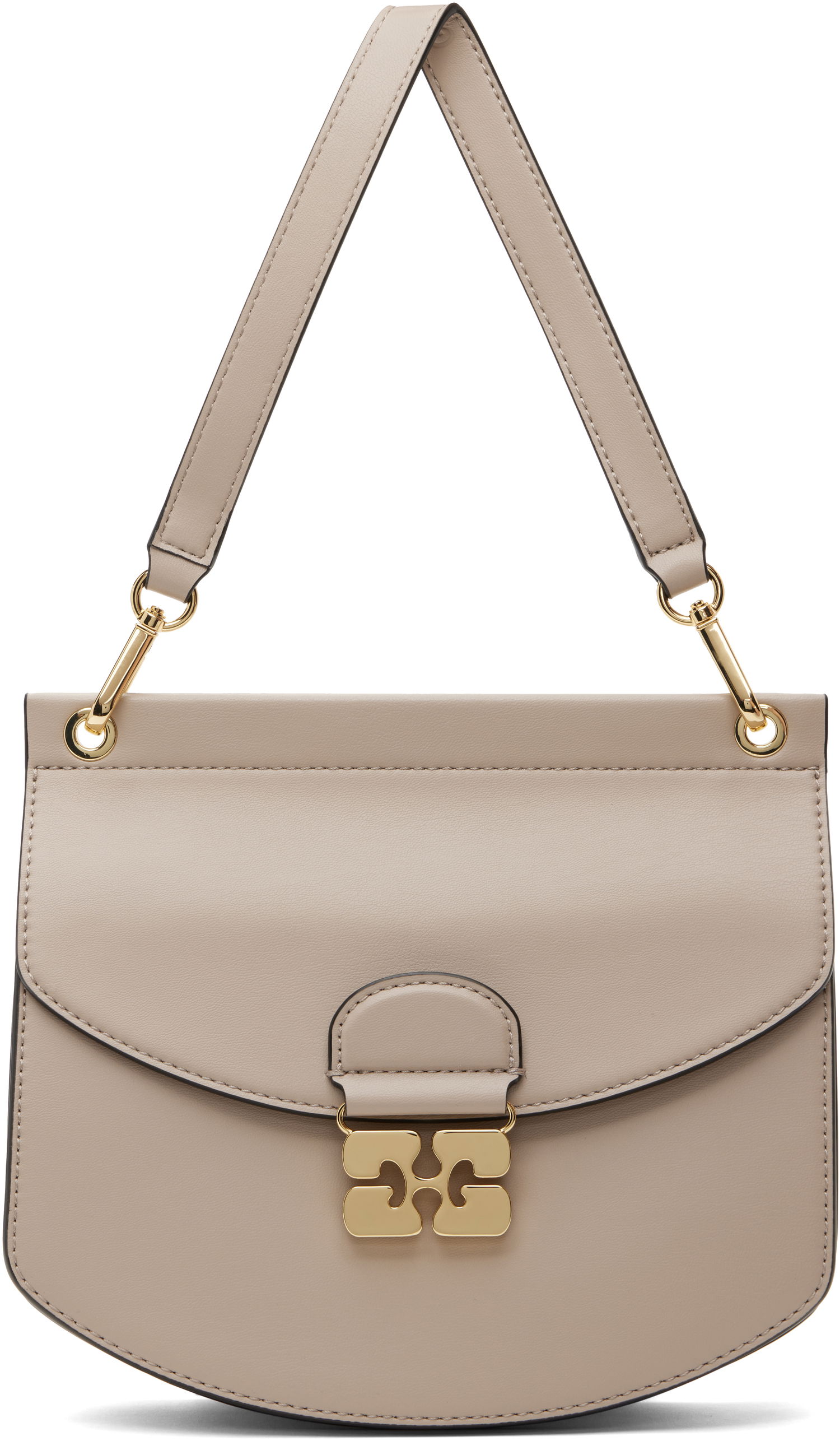 Håndtaske GANNI GANNI Small Apo-G Shoulder Bag Beige | A6460, 0