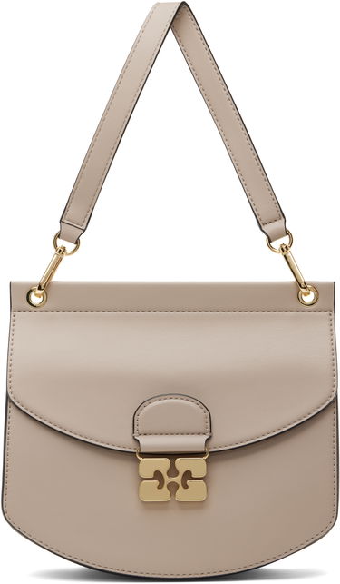 Håndtaske GANNI GANNI Small Apo-G Shoulder Bag Beige | A6460, 0