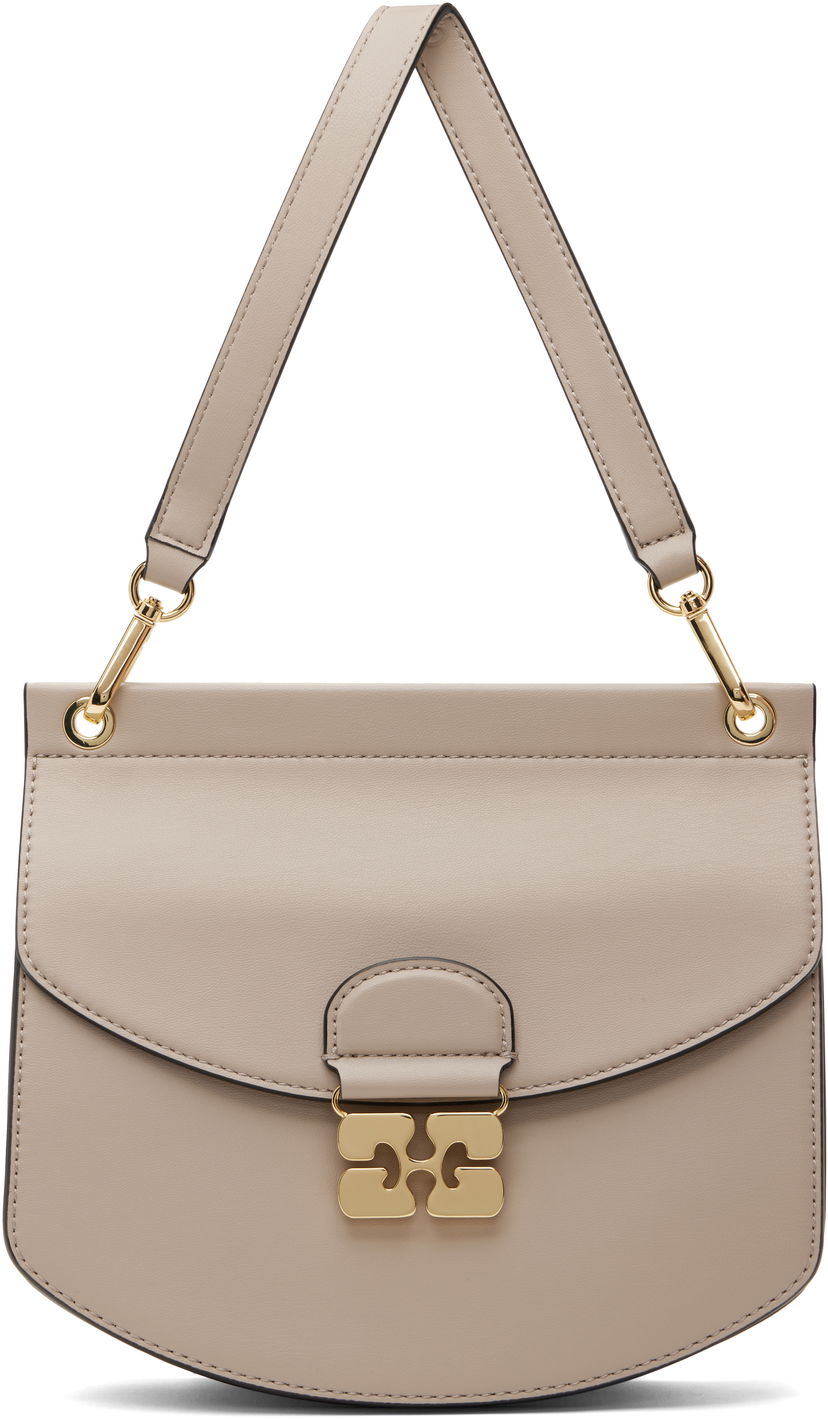 Håndtaske GANNI GANNI Small Apo-G Shoulder Bag Beige | A6460