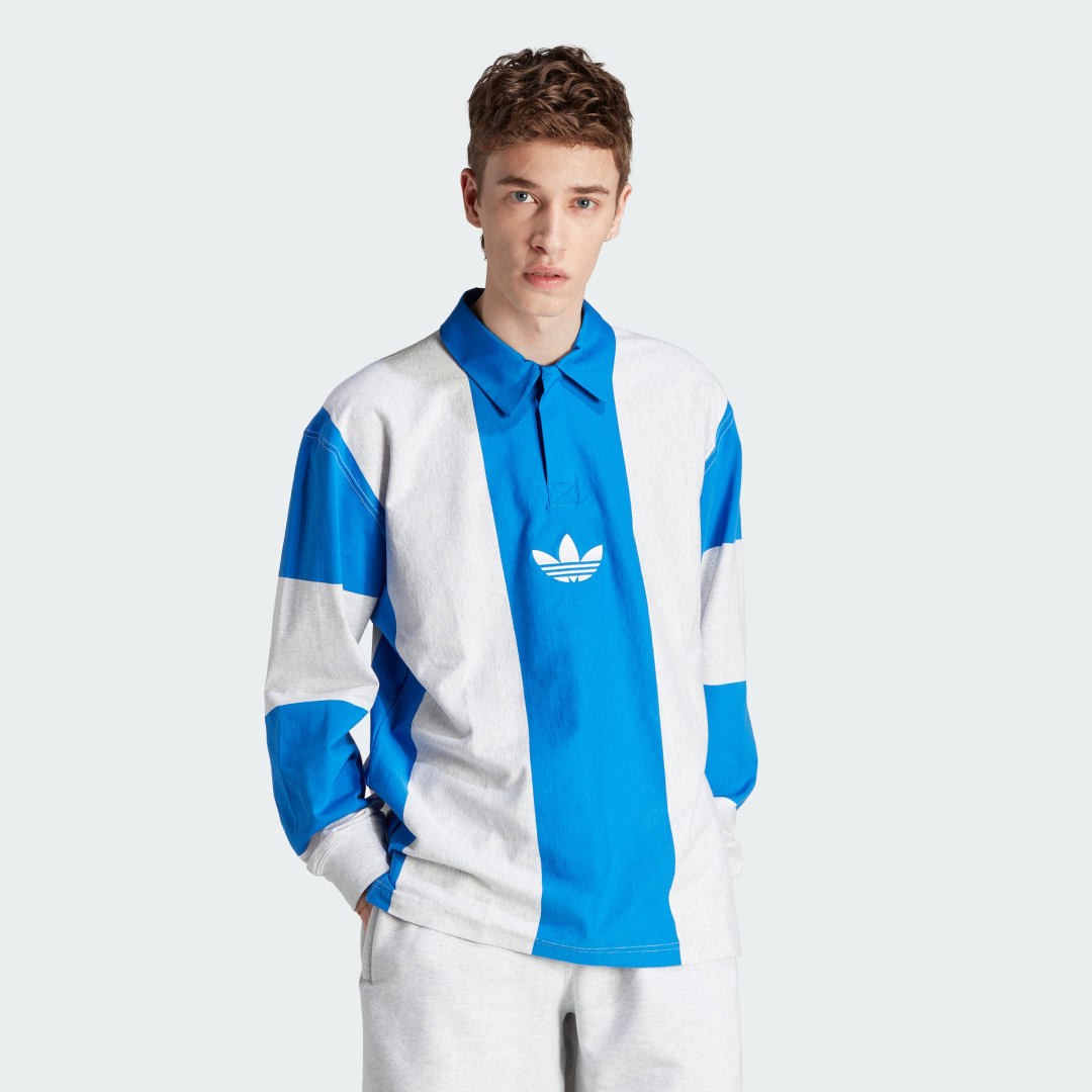 T-shirt adidas Originals Hack Rugby Long Sleeve T-Shirt Blå | IM4584, 1