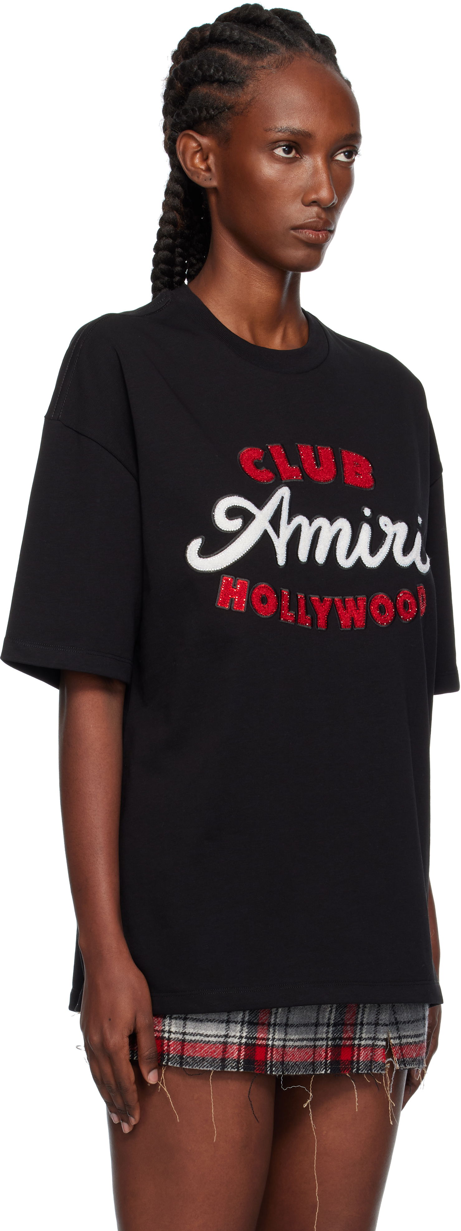 T-shirt AMIRI Amiri Club Oversized T-Shirt Sort | AMJYTE1243, 1