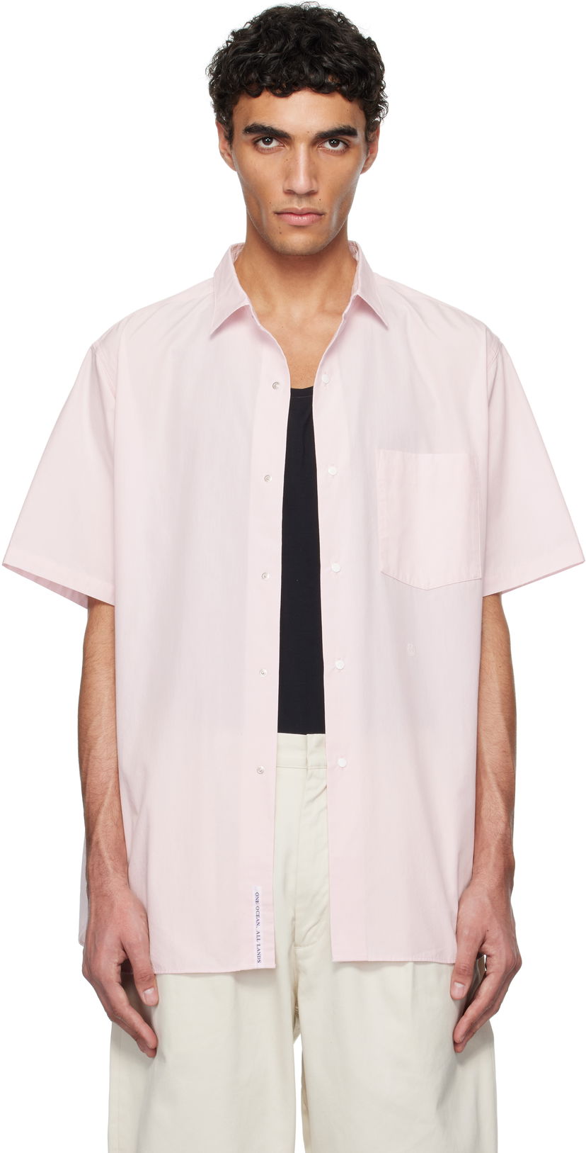 Skjorte NANAMICA Nanamica Regular Collar Wind Short Sleeve Shirt Lyserød | SUGS405U
