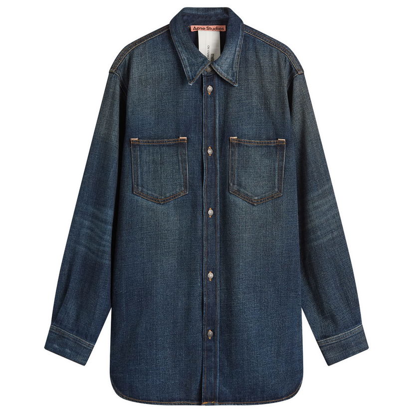 Skjorte Acne Studios Karto Yoyogi Wash Denim Shirt, Size X-Small Blå | CB0112-838
