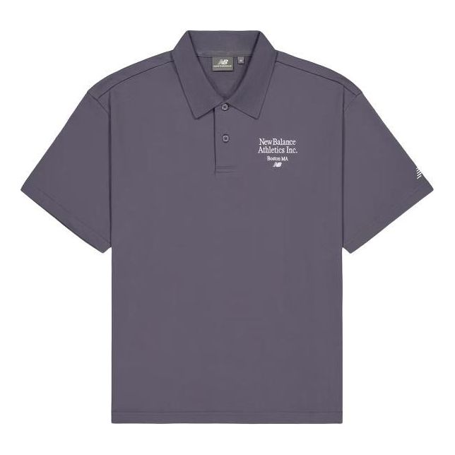 Polo skjorte New Balance Athletics Polo Shirt Grå | NFE21021-DKG