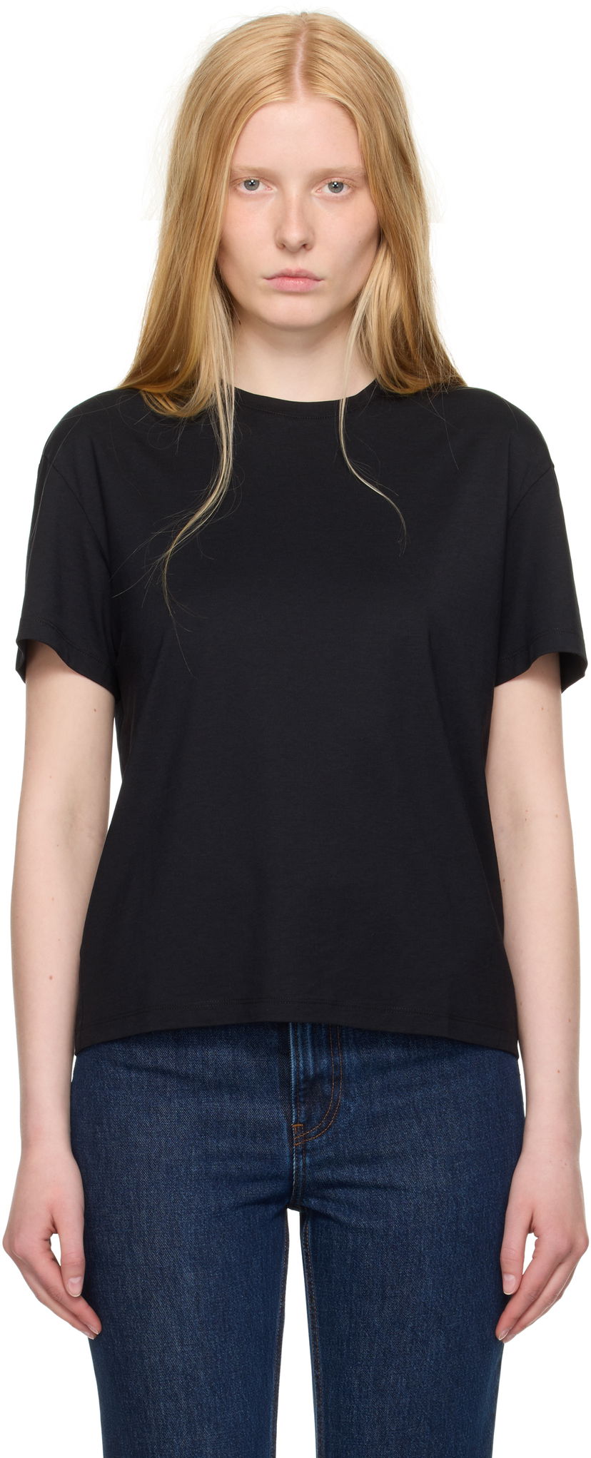 T-shirt TOTEME TOTEME Classic T-Shirt Sort | 252-WRT0529-FB0419
