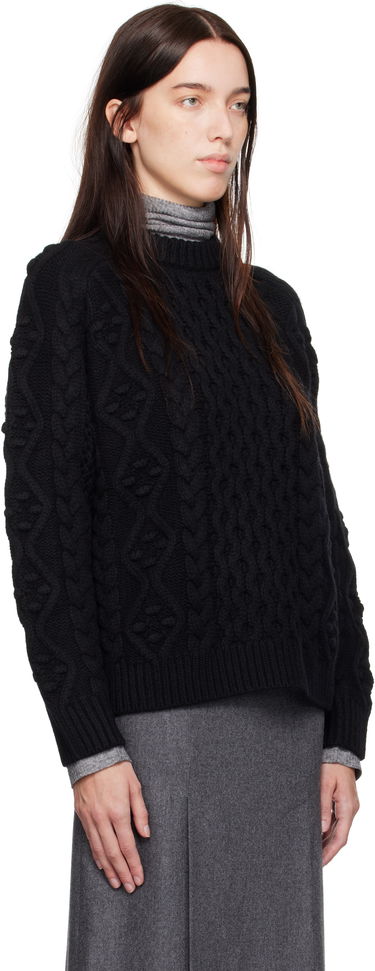 Sweater Loulou de Saison Loulou de Saison Secas Cable Knit Sweater Grå | SECAS, 4