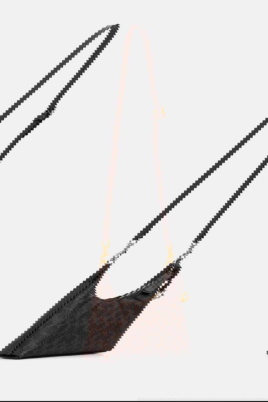 Skuldertaske Coach Juliet Monogram Crescent Shoulder Bag Brun | CAM26, 1