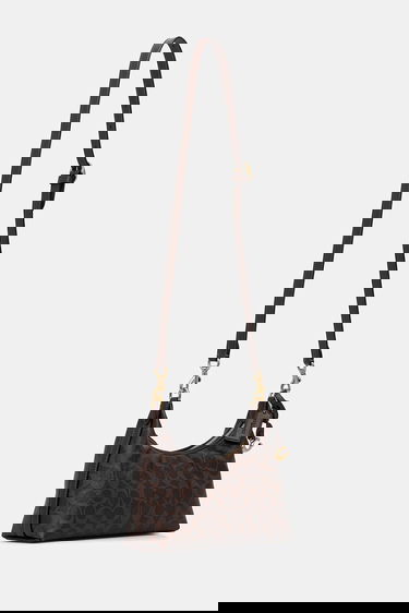 Skuldertaske Coach Juliet Monogram Crescent Shoulder Bag Brun | CAM26, 1