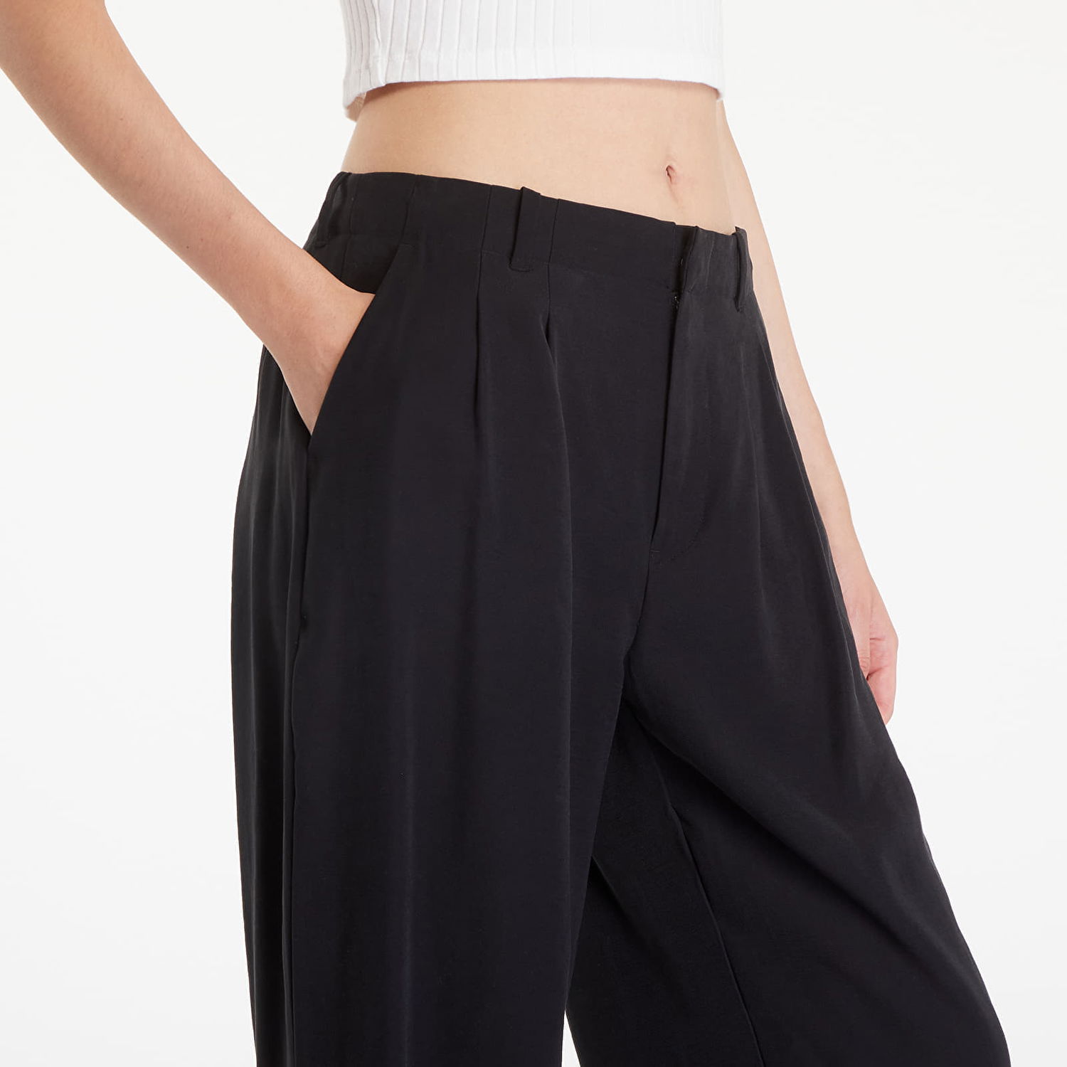 Jeans CALVIN KLEIN Viscose Relaxed Chino Pants Black Sort | J20J223917 BEH, 1