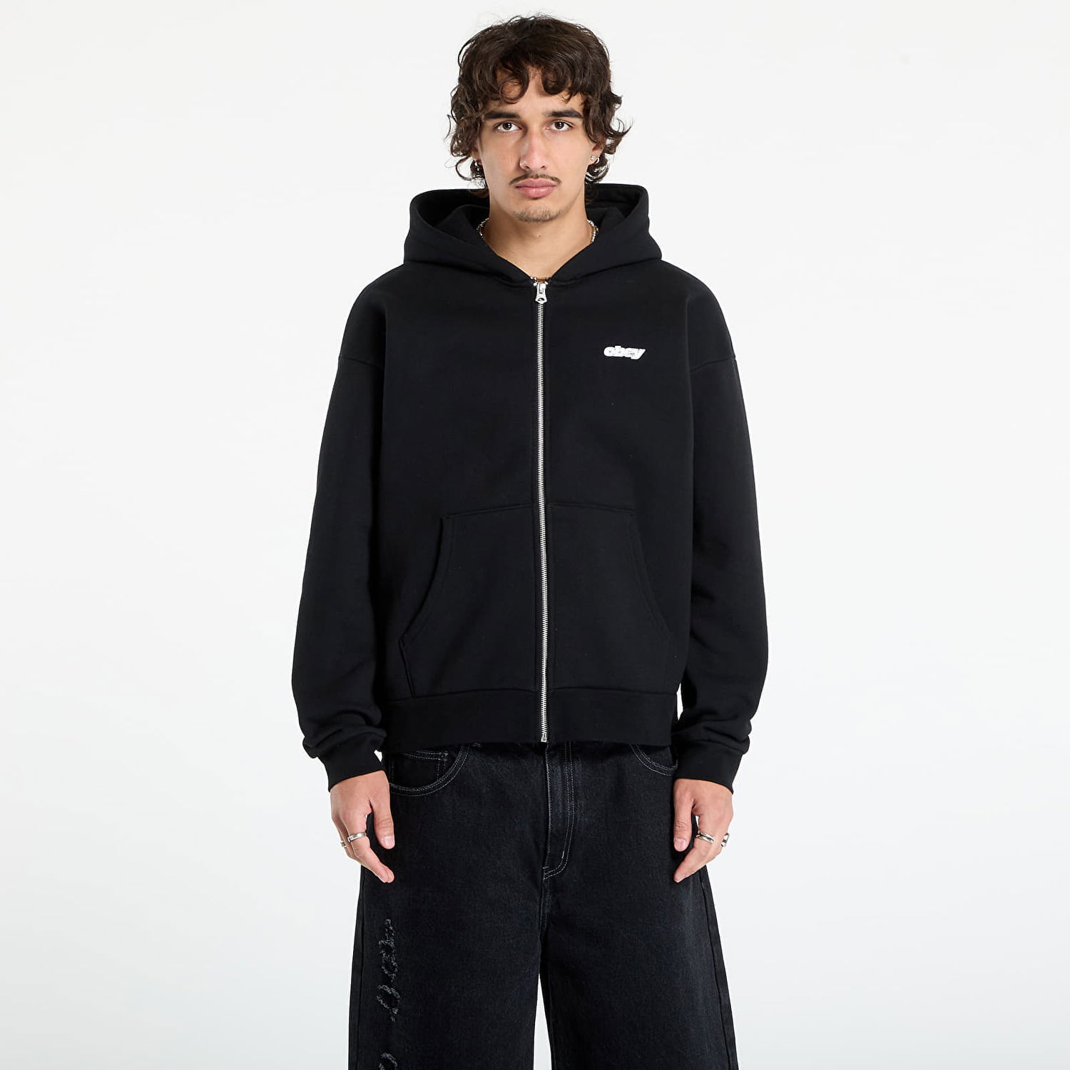 Sweatshirt OBEY OBEY Gaze Extra Heavy Zip Hoodie Sort | 112460030-BLK, 0