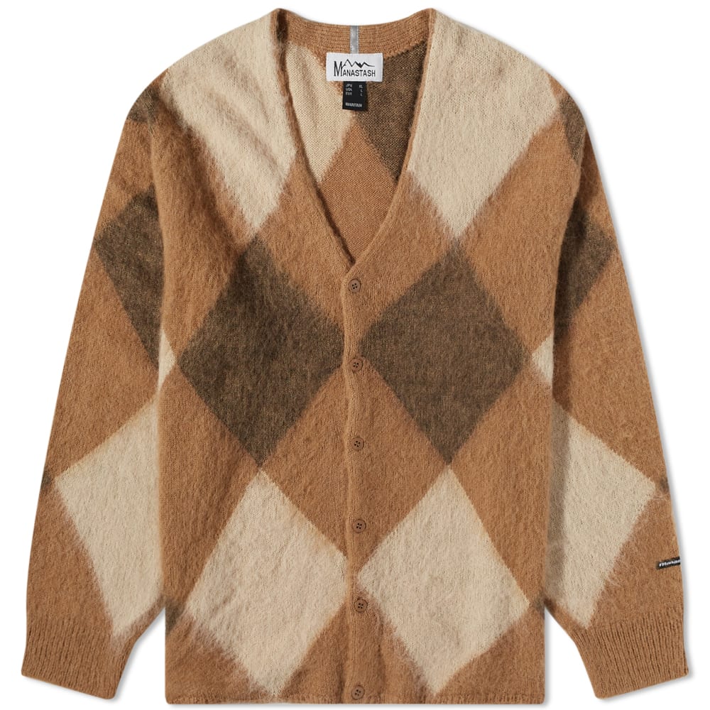 Sweater Manastash Aberdeen Argyle Cardigan Brun | 7124002-BGE, 0