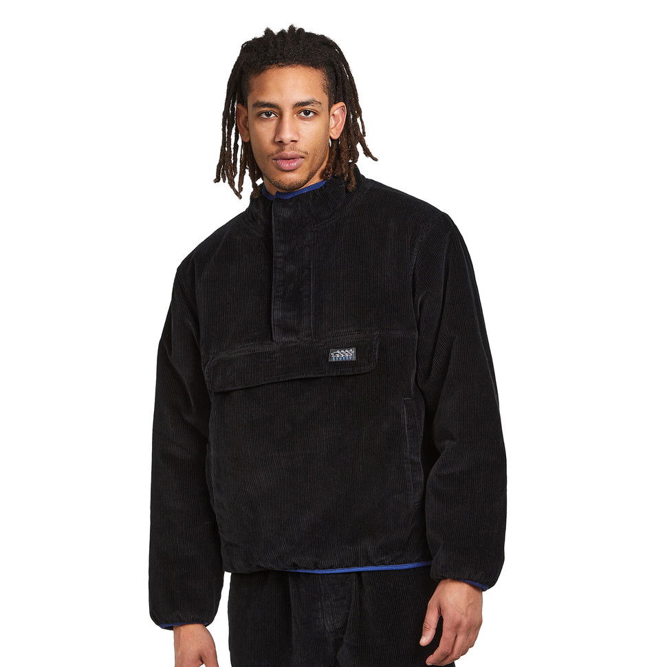 Jakke Stüssy Corduroy Mock Pullover Sort | 115624-0001, 1