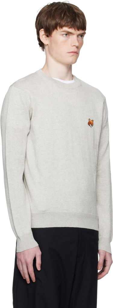 Sweater MAISON KITSUNÉ Maison Kitsuné Fox Head Patch Regular Fit Sweater Sort | PM00801KT1181, 4