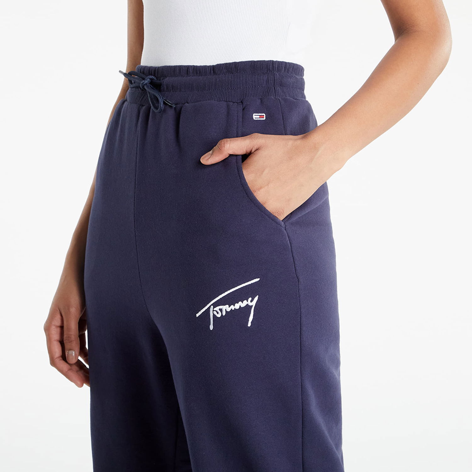 Joggingbukser Tommy Hilfiger Signature Sweatpants Mørkeblå | DW0DW11886 C87, 1
