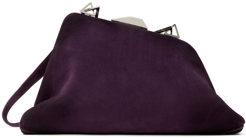 Håndtaske The Attico The Attico Day Off Suede Shoulder Bag Lilla | 247WAH49 L108