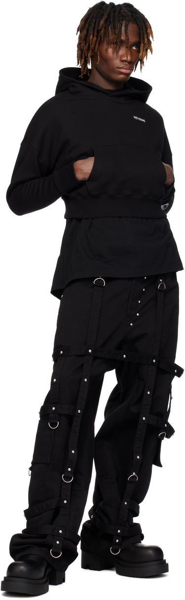 Sweatshirt We11done We11done Teddy Twins Sleeve Hoodie Sort | WD-TH0-25-841-U-BK, 3