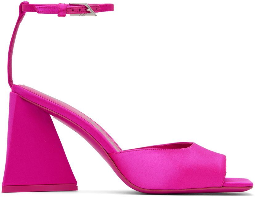 Sokker The Attico Attico Piper Satin Heeled Sandals Lyserød | 236WS599 V007