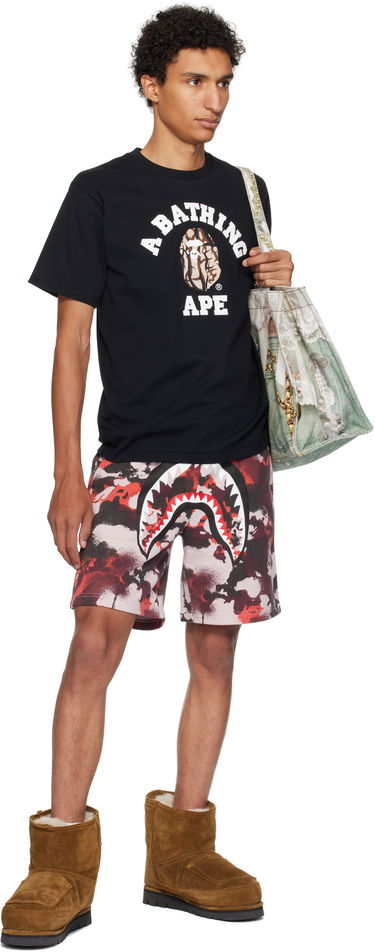 T-shirt BAPE A Bathing Ape Trial Camo College T-Shirt Sort | 001TEL301033M, 3