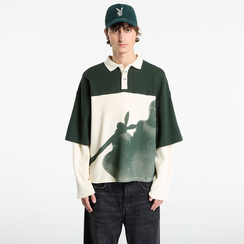 T-shirt Footshop Playboy x FTSHP Double Sleeve Polo UNISEX Green Grøn | FTSHP_507