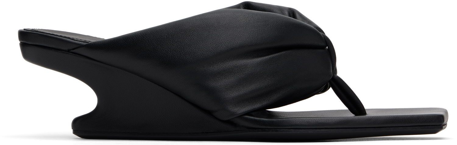 Skopleje Rick Owens Rick Owens Hollywood Thong Cantilever 45 Heeled Sandals Sort | RP01E7858 LBY, 0