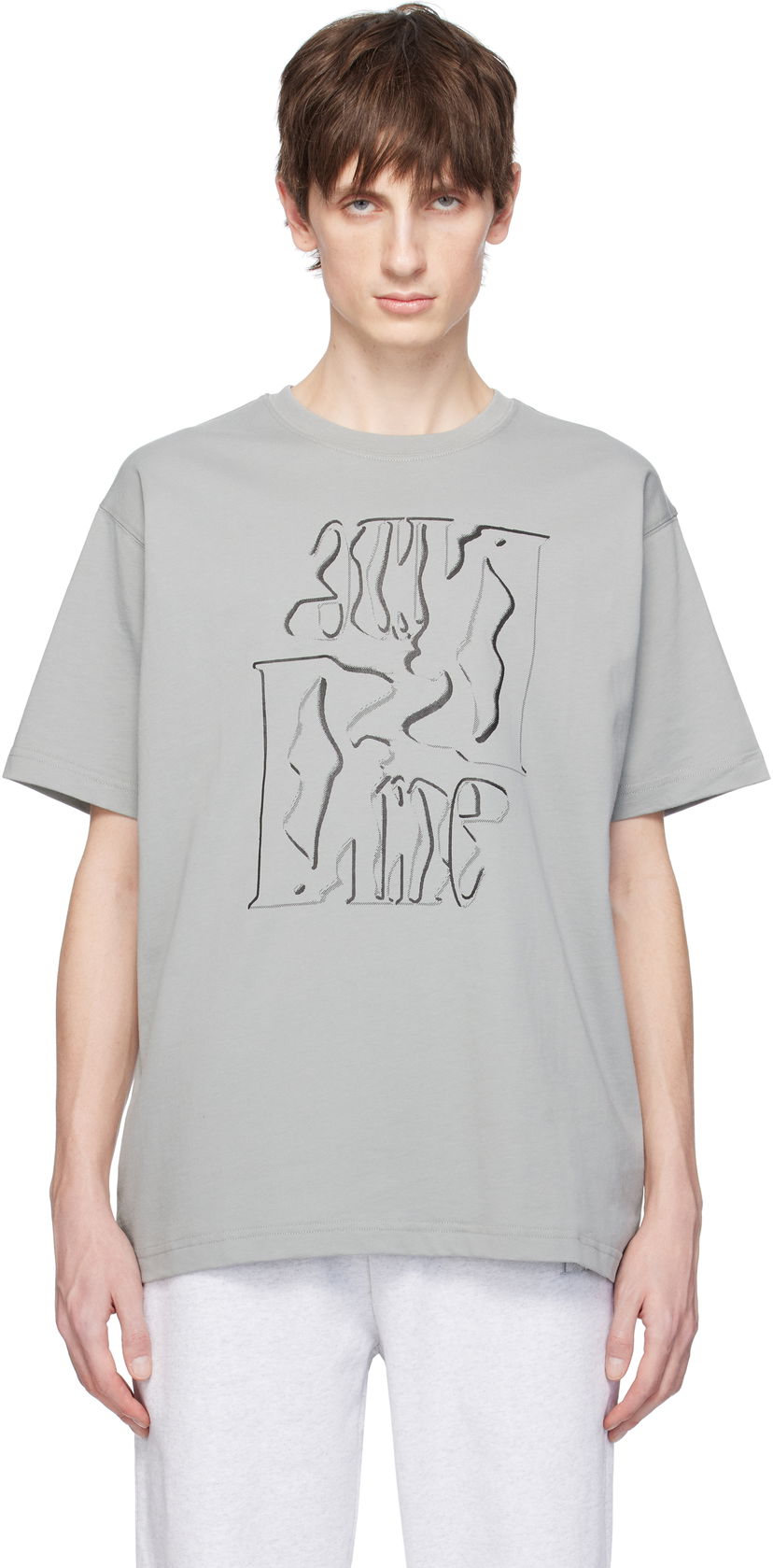 T-shirt Dime Dime Monogram T-Shirt Grå | DIMESP2560GRA