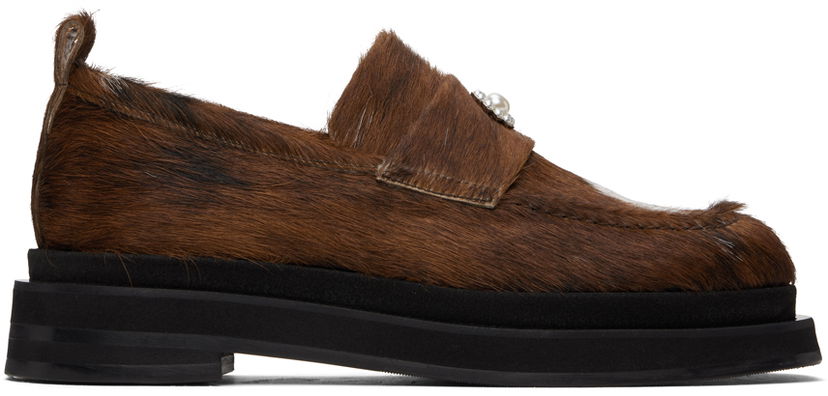 Kjole Simone Rocha Simone Rocha Heart Toe Platform Loafers Brun | LOF1PD 0794