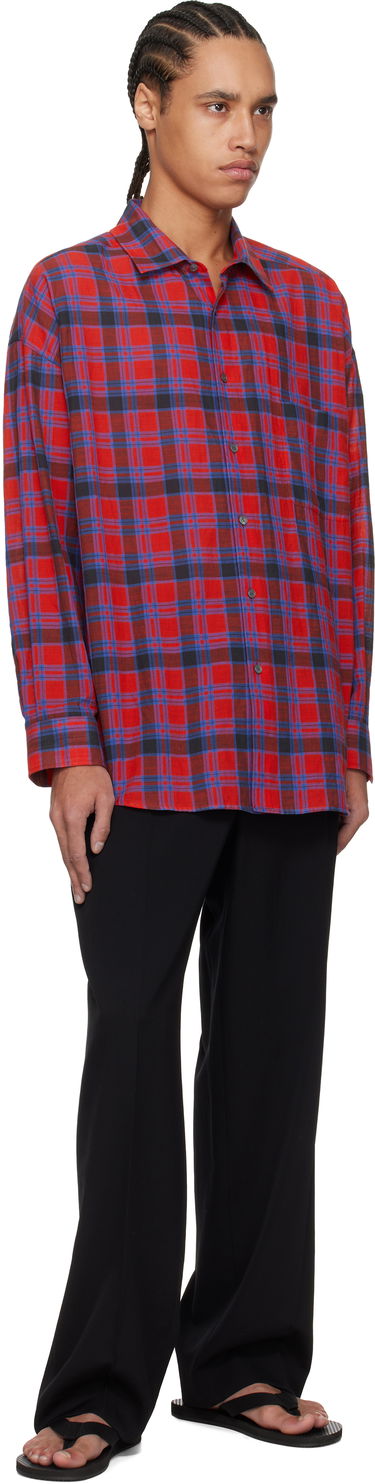 Skjorte The Row The Row Lancaster Plaid Shirt Rød | 882-W3796, 3