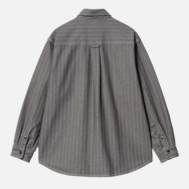 Skjorte Carhartt WIP Menard Herringbone Shirt Jacket - Grey Rinsed Grå | I033577-9102, 0