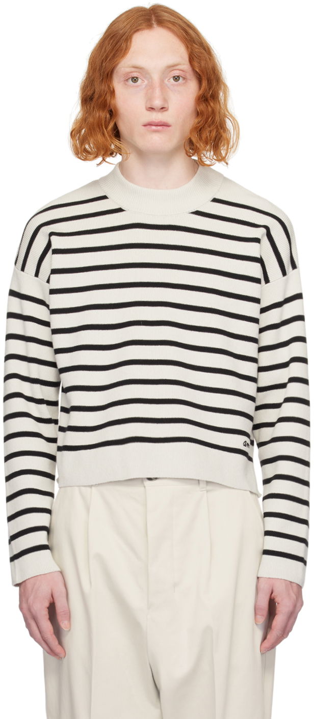 Sweater AMI Paris Sailor Sweater Sort | UKS036.KN0041, 0
