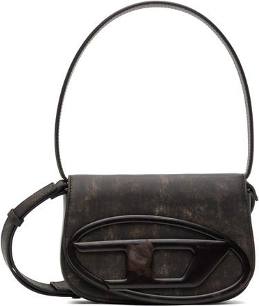 Håndtaske Diesel Distressed Leather Shoulder Bag Sort | X08396 P0743, 0