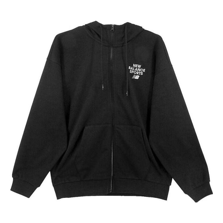 Sweatshirt New Balance Sportswear Hooded Jacket Sort | 6DD12033-BK, 0