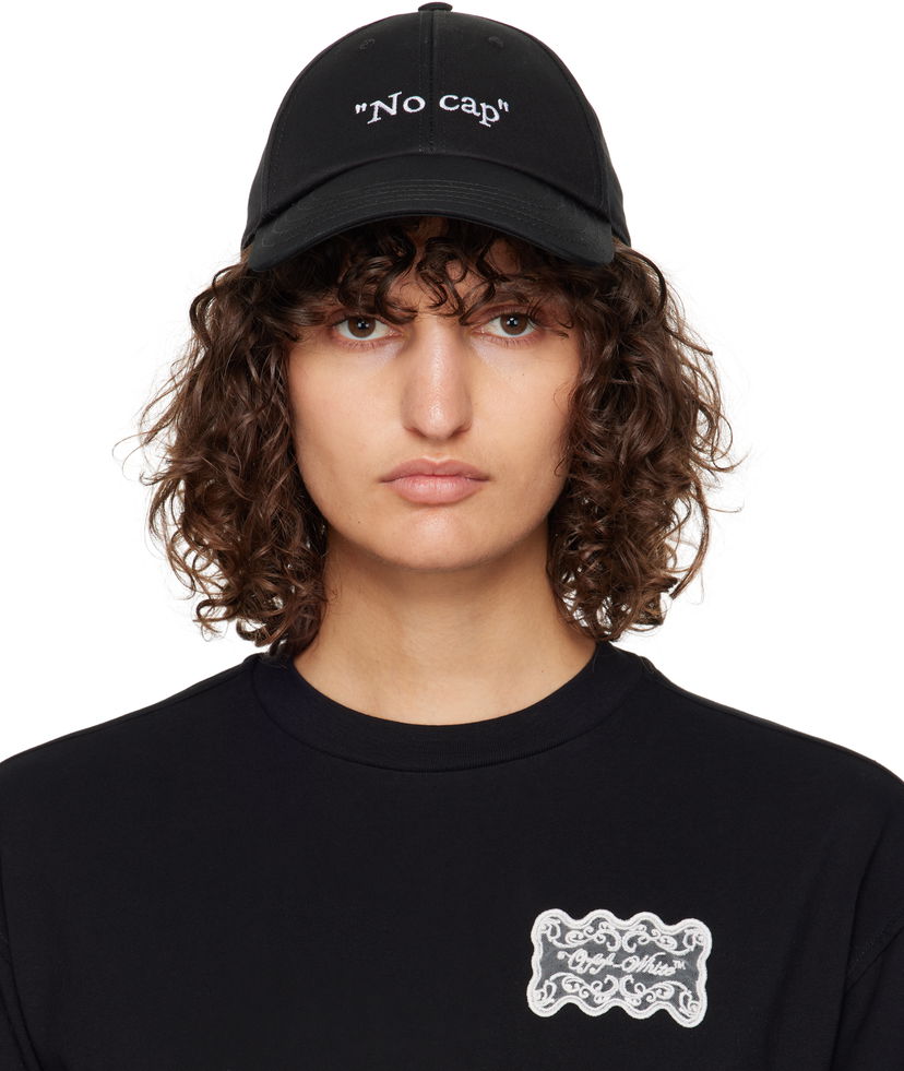 Kasket Off-White 'No Cap' Baseball Cap Sort | OWLB045F24FAB00B1001