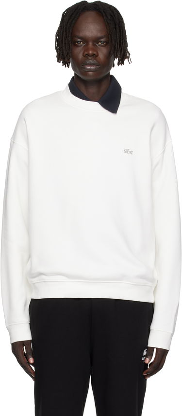 Sweatshirt Lacoste Loose Fit Heavy Fleece Sweatshirt Hvid | SH7745_70V, 0