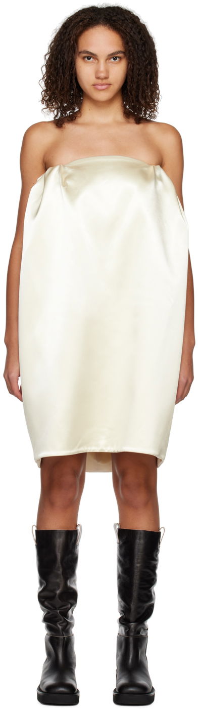 Kjole We11done Volume Mini Dress Hvid | WD-OP3-22-180-W-IV