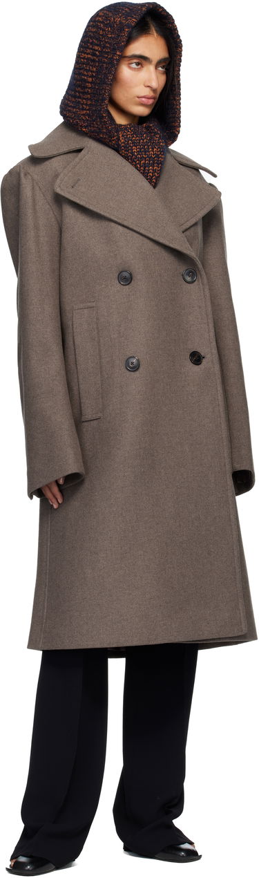 Frakker Dries Van Noten Dries Van Noten Double-Breasted Coat Brun | 252-010270-2216, 3