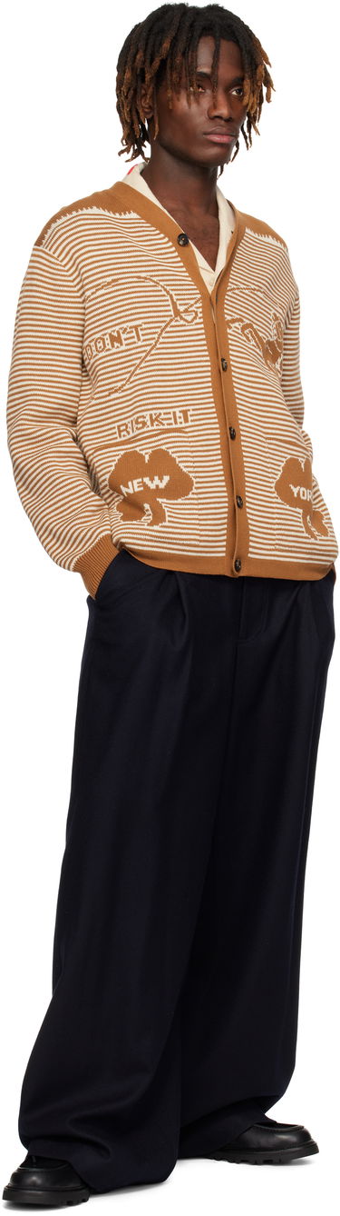 Sweater Bode Bode Buckaroo Knit Cardigan Brun | MRS25KT012, 3